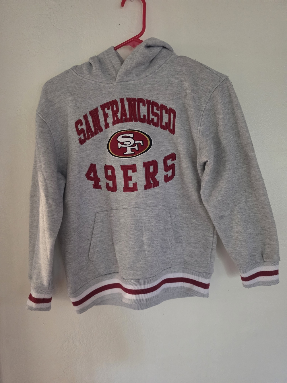 NFL KIDS  San Francisco 49ers Gray Pullover Hoodie with Red Accents